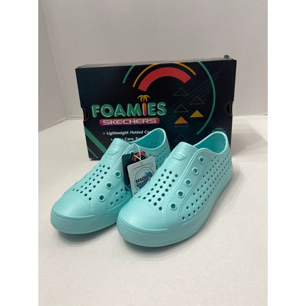 Skechers Foamies Guzman Lite Shore Splash Shoes Size 2 Color-Mint New In Box